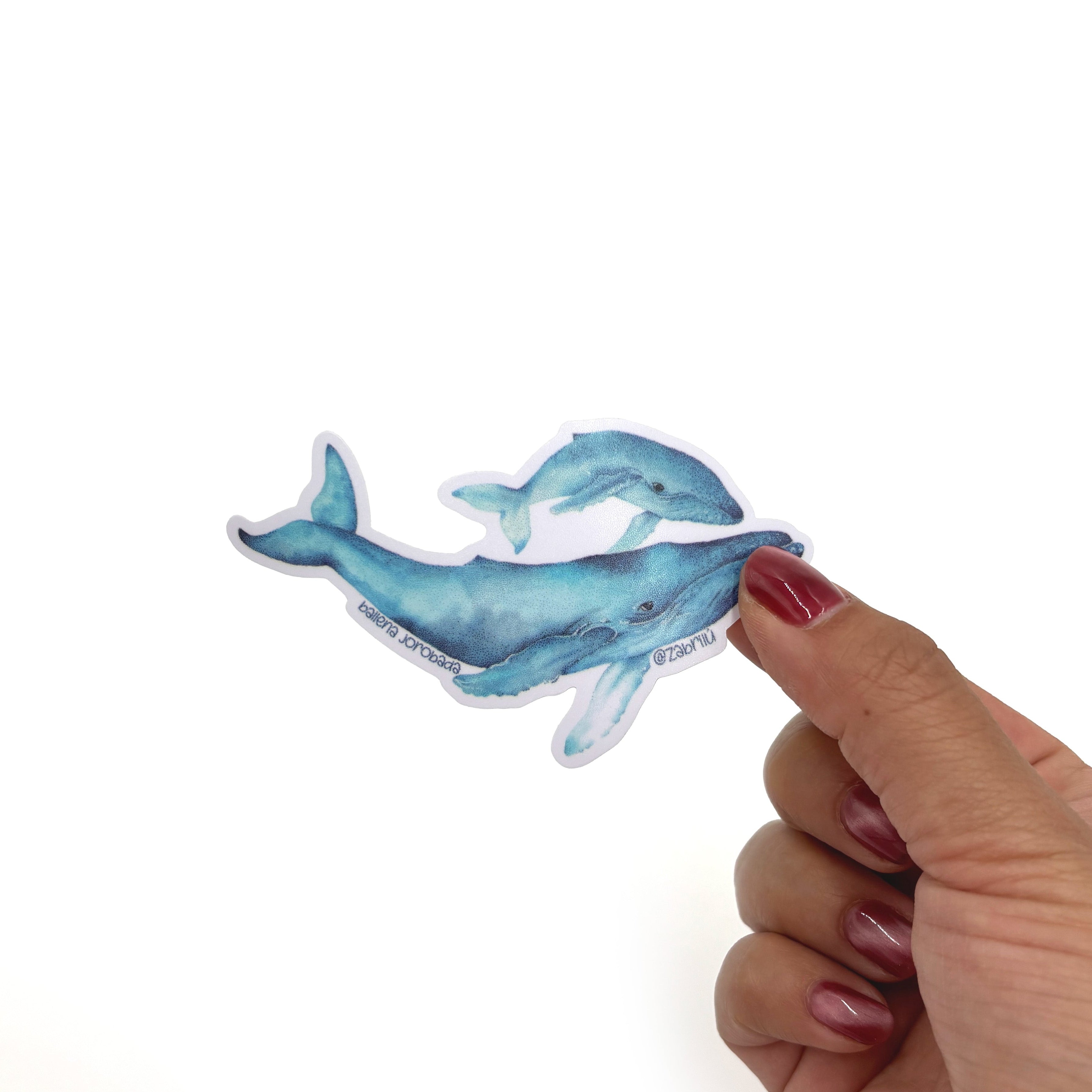 Sticker impermeable | Ballena Jorobada
