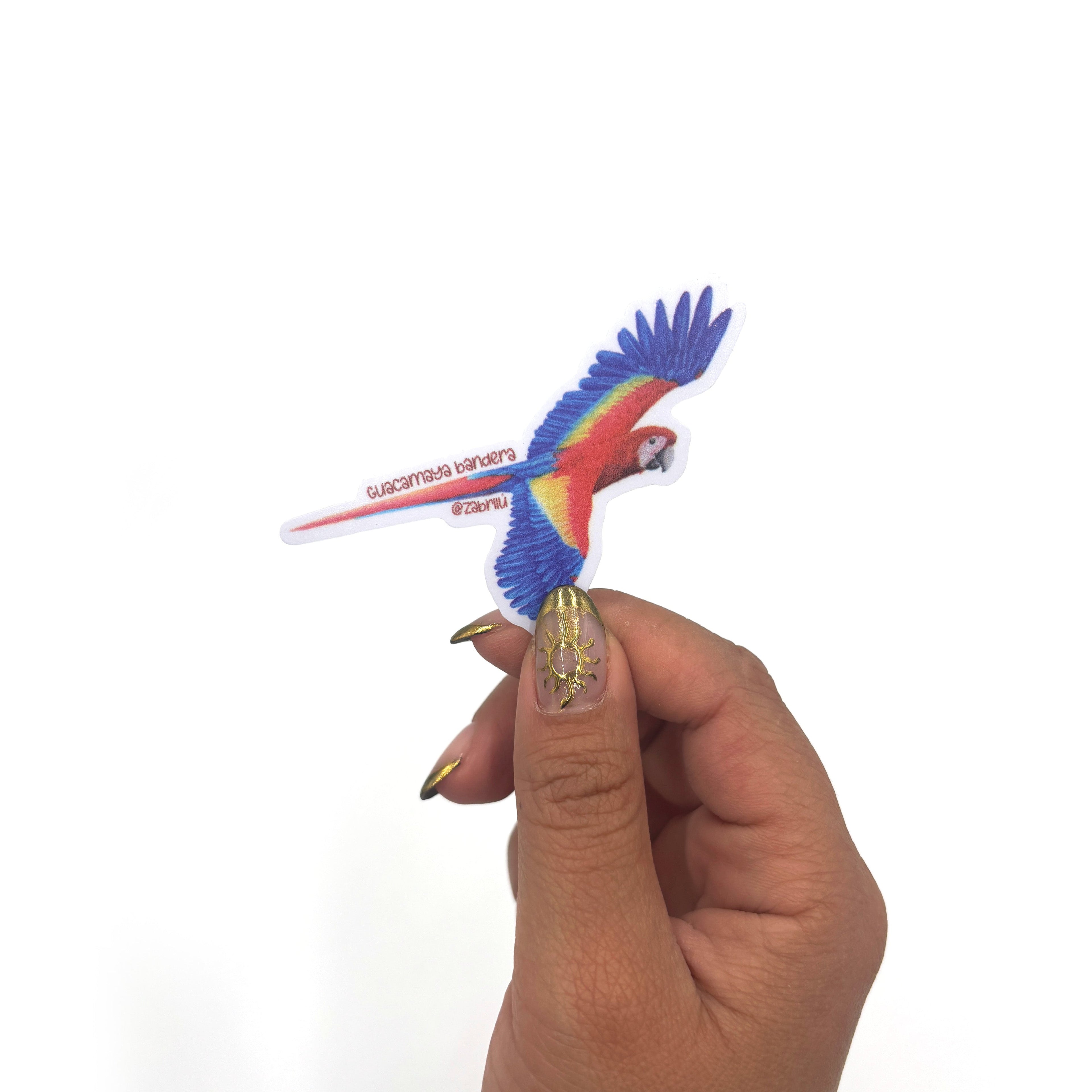 Sticker impermeable | Guacamaya Bandera
